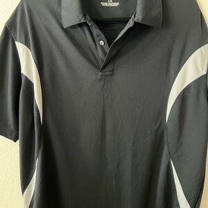 PGA Tour Black and Gray Performance Polo Shirt